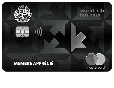 Business Card - World Elite<sup>MD</sup>&nbsp;Mastercard pour entreprise